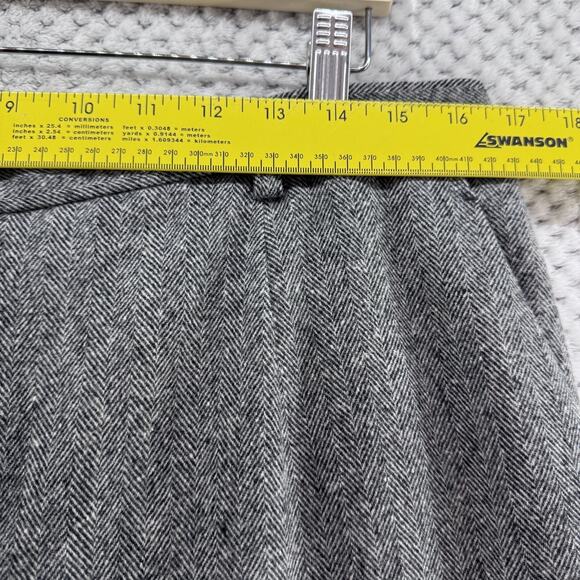 Pendleton Pants Womens 14 Gray Herringbone Tapered Trouser Fully Lined Career - Picture 11 of 16